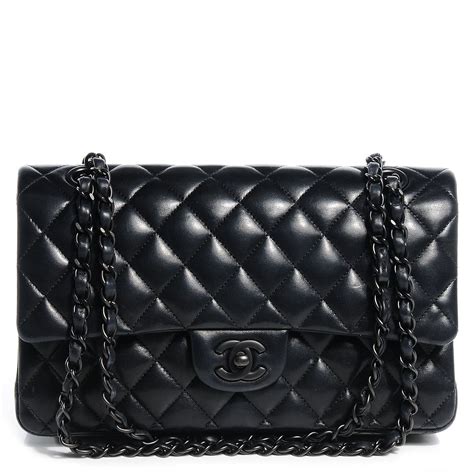 chanel classic flap so black|Chanel classic flap lambskin.